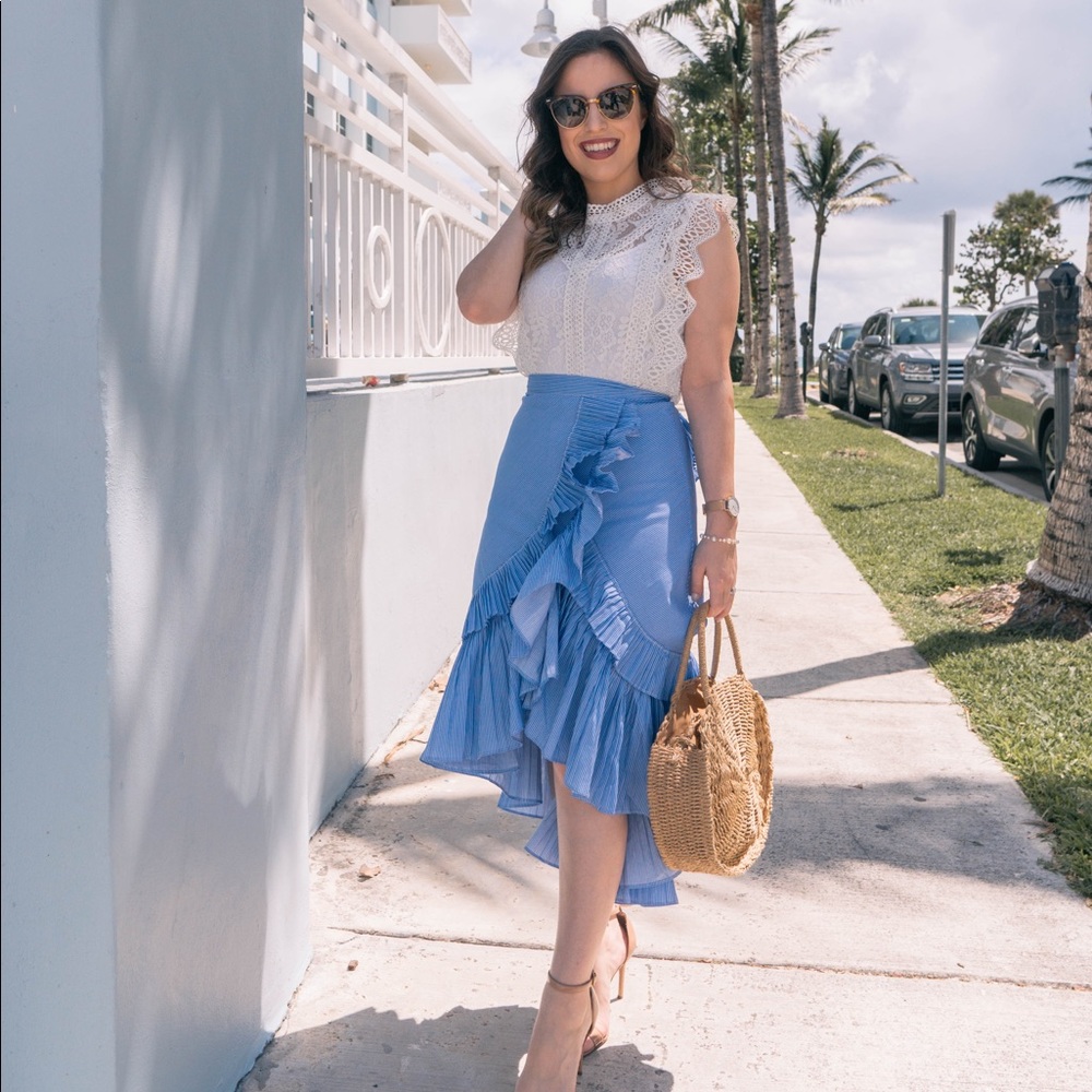 Gorgeous Blue Ruffle Skirt
